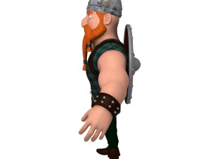 Dessin anim&eacute; viking Modèle 3D