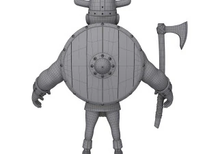 Dessin anim&eacute; viking Modèle 3D