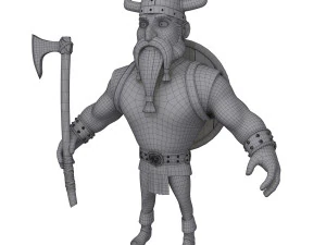 Dessin anim&eacute; viking Modèle 3D