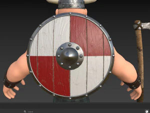 Dessin anim&eacute; viking Modèle 3D