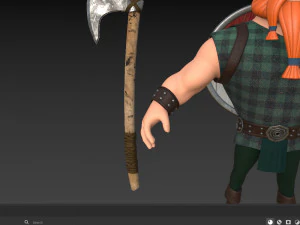Dessin anim&eacute; viking Modèle 3D
