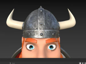 Dessin anim&eacute; viking Modèle 3D