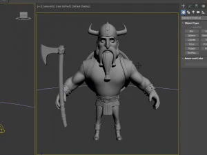 Dessin anim&eacute; viking Modèle 3D