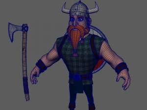 Dessin anim&eacute; viking Modèle 3D