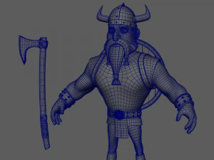 Dessin anim&eacute; viking Modèle 3D