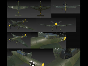 WW2 German Aircraft Modèle 3D