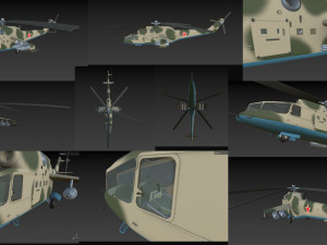 Russian military helicopter 3D Модель