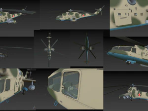 Russian military helicopter 3D Model
