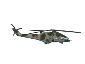 Russian military helicopter 3D Model