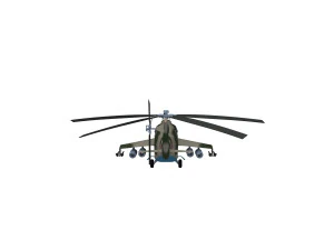 Russian military helicopter 3D Model