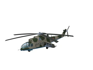 Russian military helicopter 3D Model