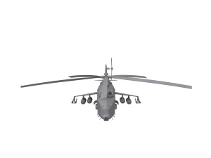 Russian military helicopter 3D Model