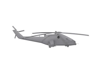 Russian military helicopter 3D Model