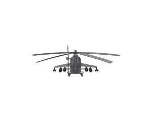 Russian military helicopter 3D Model