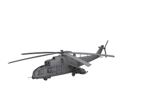 Russian military helicopter 3D Model