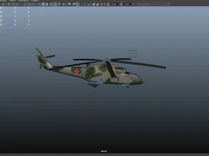 Russian military helicopter 3D Model