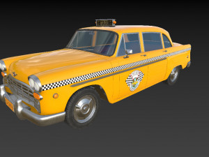 New York Retro Taxi Cab 3Dモデル