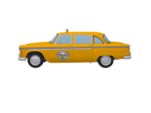 New York Retro Taxi Cab 3Dモデル