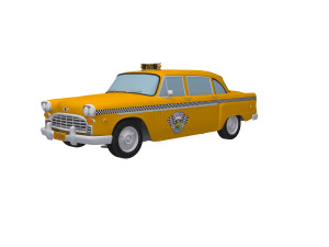 New York Retro Taxi Cab 3Dモデル