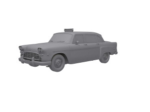 New York Retro Taxi Cab 3Dモデル