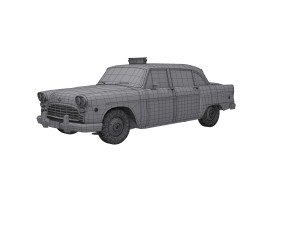 New York Retro Taxi Cab 3Dモデル