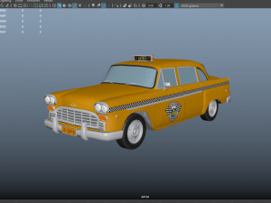 New York Retro Taxi Cab 3Dモデル