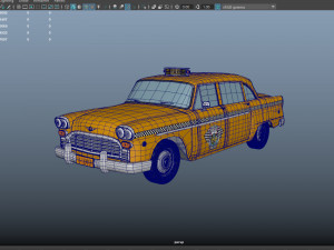 New York Retro Taxi Cab 3Dモデル