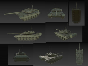 Soviet Union Tank T 84 3D Model