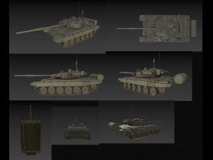 Soviet Union Tank T 84 3D Model
