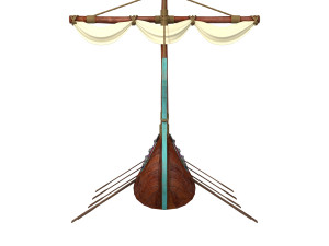 Viking ship cartoon 3D Model