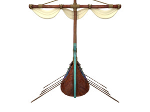 Viking ship cartoon 3D Model