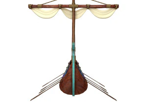 Viking ship cartoon 3D Model