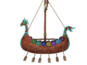 Viking ship cartoon 3D Model