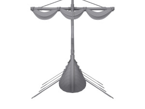 Viking ship cartoon 3D Model