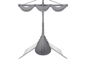Viking ship cartoon 3D Model