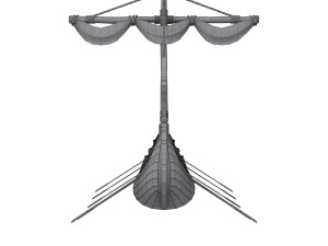 Viking ship cartoon 3D Model