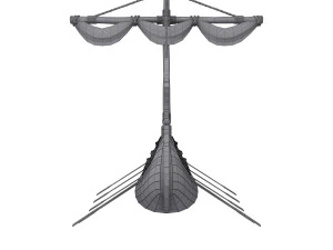 Viking ship cartoon 3D Model
