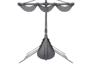 Viking ship cartoon 3D Model