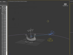 Viking ship cartoon 3D Model