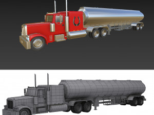 Tanker Truck 3D Model