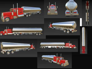Tanker Truck 3D Model