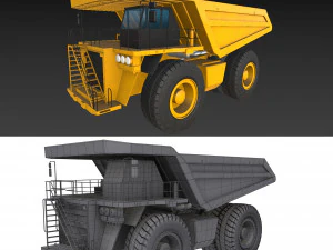Caminh&atilde;o basculante de minera&ccedil;&atilde;o Modelo 3D
