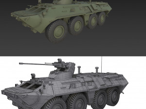 Soviet armoured personnel carrier 3D Model