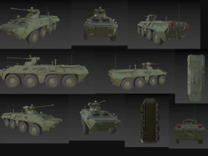 Soviet armoured personnel carrier 3D Model