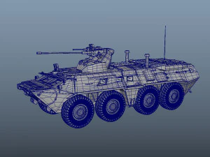 Soviet armoured personnel carrier 3D Model