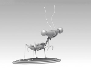 Praying Mantis Cartoon 02 3D मॉडल