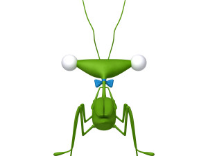 Praying Mantis Cartoon 02 3D मॉडल