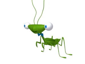 Praying Mantis Cartoon 02 3D Model