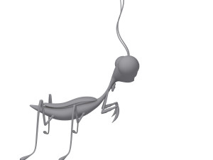 Praying Mantis Cartoon 02 3D मॉडल