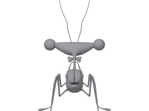 Praying Mantis Cartoon 02 3D मॉडल